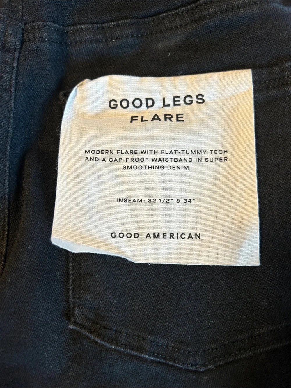 NWT Good American good legs flare pull on jeans M